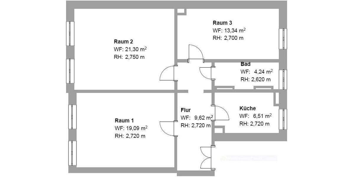 Frisch sanierte 3-Raum-Wohnung zu vermieten 3 zimmer