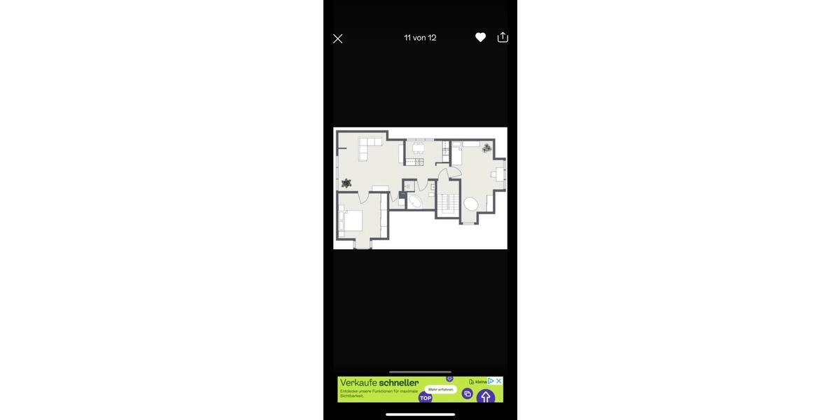 Dachgeschoßwohnung Böhlen - 3 Zimmer, 81 m&sup2;, 1.000&euro; | Angebot:26301254