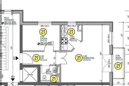 Wohnung Leipzig Nord - 2 Zimmer, 45 m&sup2;, 154.000&euro; | Angebot:26889796