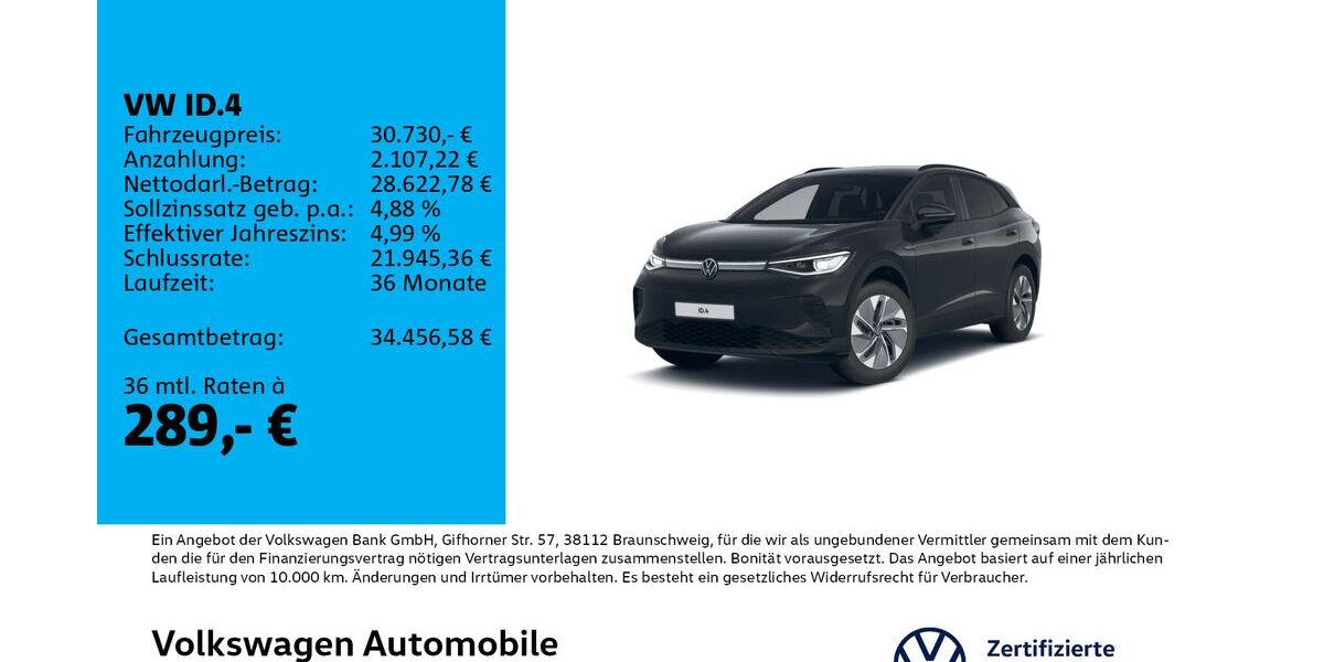 VW ID.4 22.500 km 30.730 &euro; Leipzig 04178