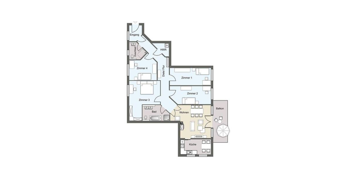 Etagenwohnung Leipzig Zentrum-Nordwest - 5 Zimmer, 153 m&sup2;, 595.000&euro; | Angebot:25959227