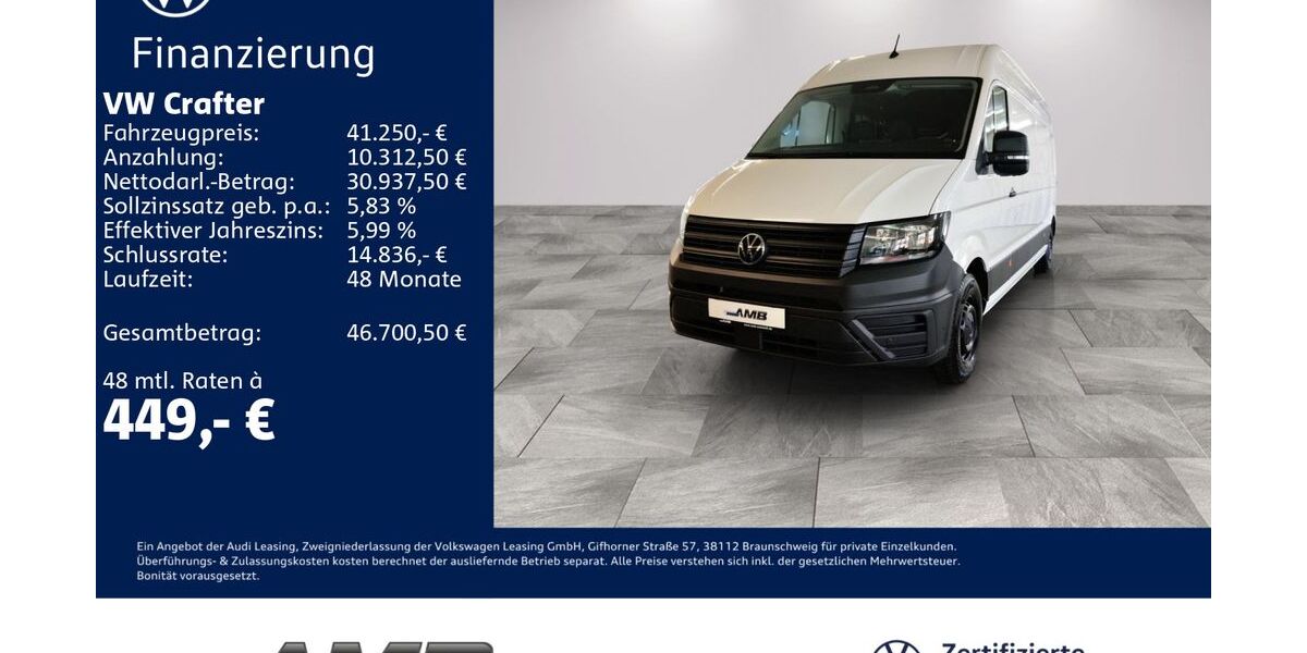 VW Crafter 4.500 km 39.440 &euro; Borna 04552
