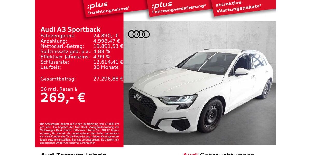 Audi A3 25.679 km 24.890 &euro; Leipzig 04129