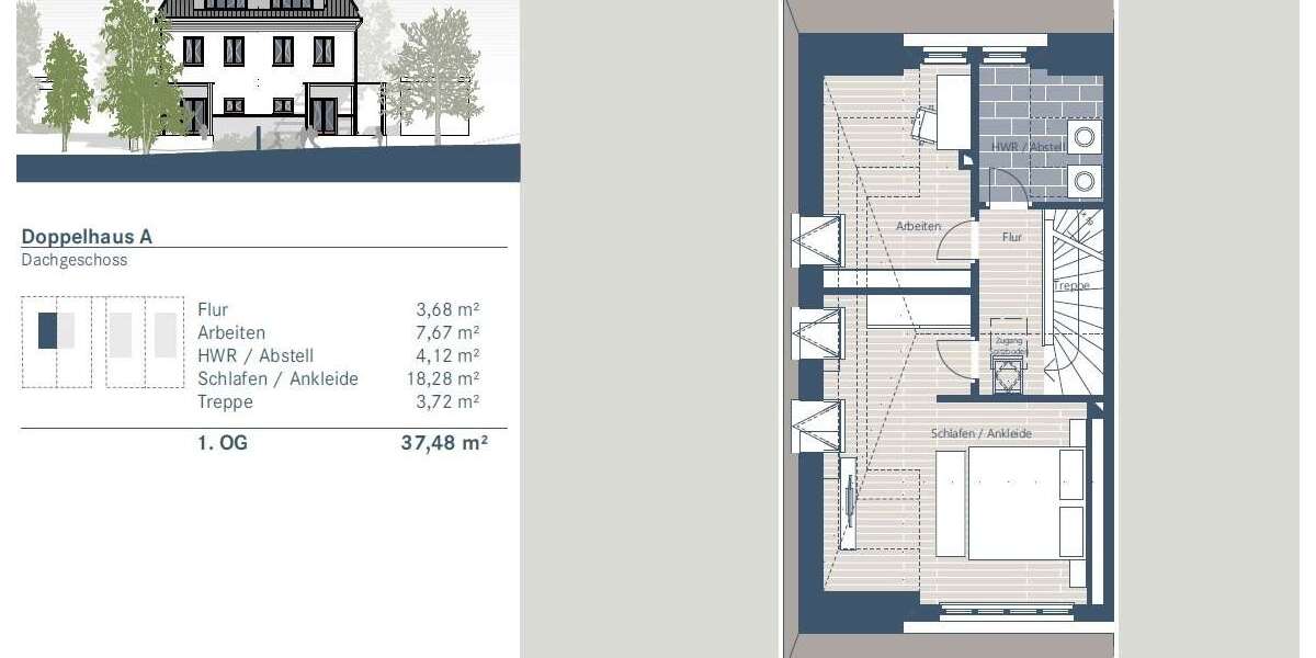 Jetzt 4,3% Rendite + Steuervorteil mit 5% AfA sichern: Doppelhaushälfte stadtnah & im Grünen 5.5 zimmer