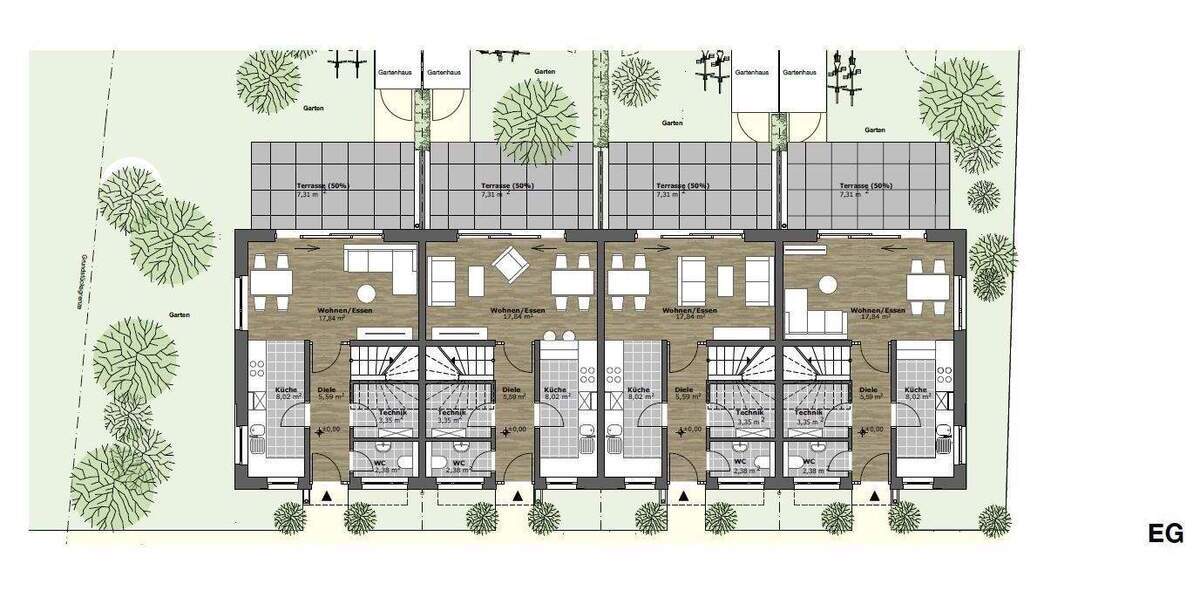 Reihenmittelhaus Zwenkau - 4 Zimmer, 872 m&sup2;, 3.398.000&euro; | Angebot:26028550