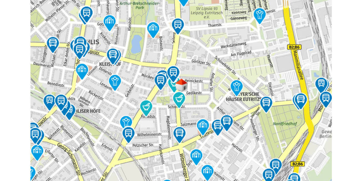 Etagenwohnung Leipzig / Eutritzsch Eutritzsch - 3 Zimmer, 67 m&sup2;, 210.000&euro; | Angebot:26217896