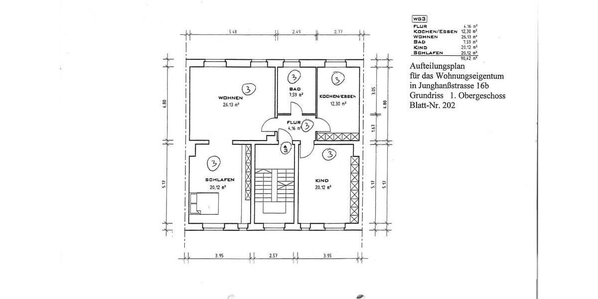 Etagenwohnung Leipzig Altwest - 3 Zimmer, 90 m&sup2;, 259.000&euro; | Angebot:27432878