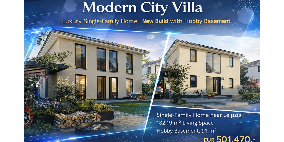 Einfamilienhaus Leipzig Nordost - 5 Zimmer, 182 m&sup2;, 910.470&euro; | Angebot:25831846