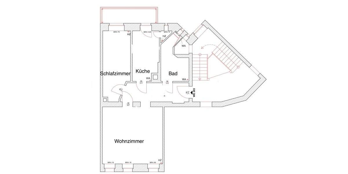 Etagenwohnung Leipzig Nordost - 2 Zimmer, 65 m&sup2;, 541&euro; | Angebot:25468565