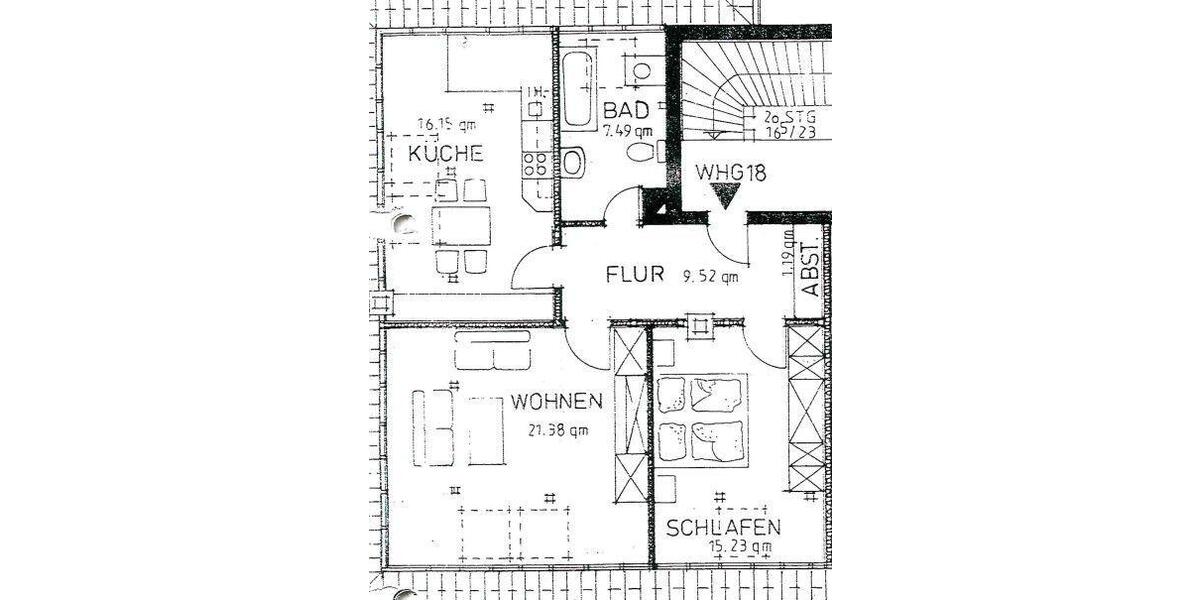 Dachgeschoßwohnung Leipzig Ost - 2 Zimmer, 66 m&sup2;, 699&euro; | Angebot:26645164