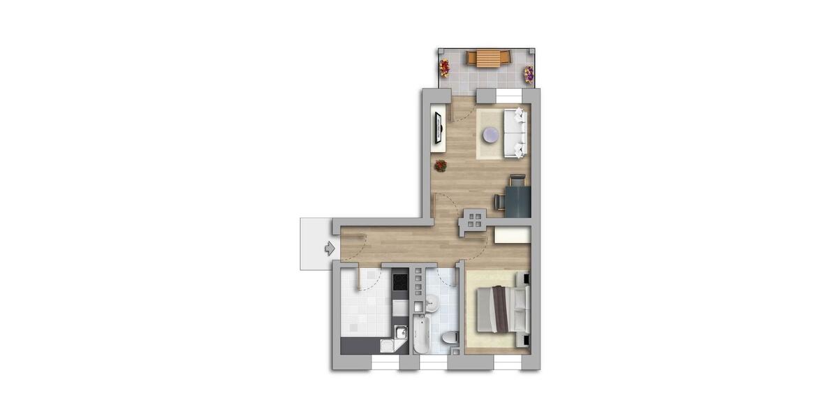 Etagenwohnung Merseburg - 2 Zimmer, 51 m&sup2;, 323&euro; | Angebot:26561572