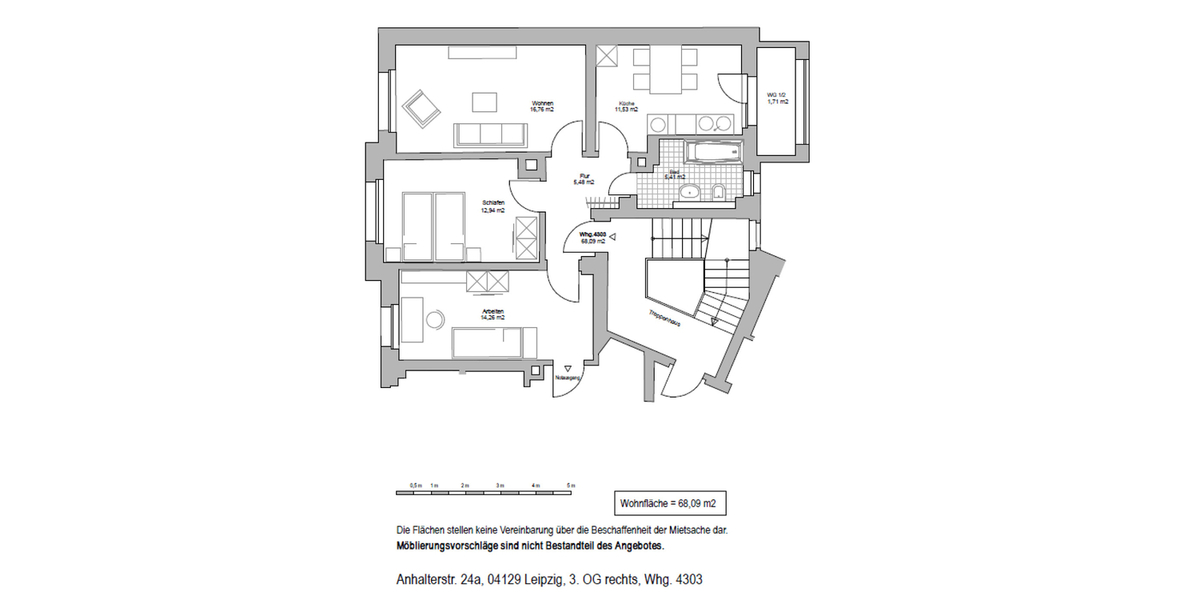 ERSTBEZUG NACH SANIERUNG + EUTRITZSCH + 3 RAUM MIT LOGGIA + AB SOFORT - Etagenwohnung Leipzig Eutritzsch | Angebot:26232921