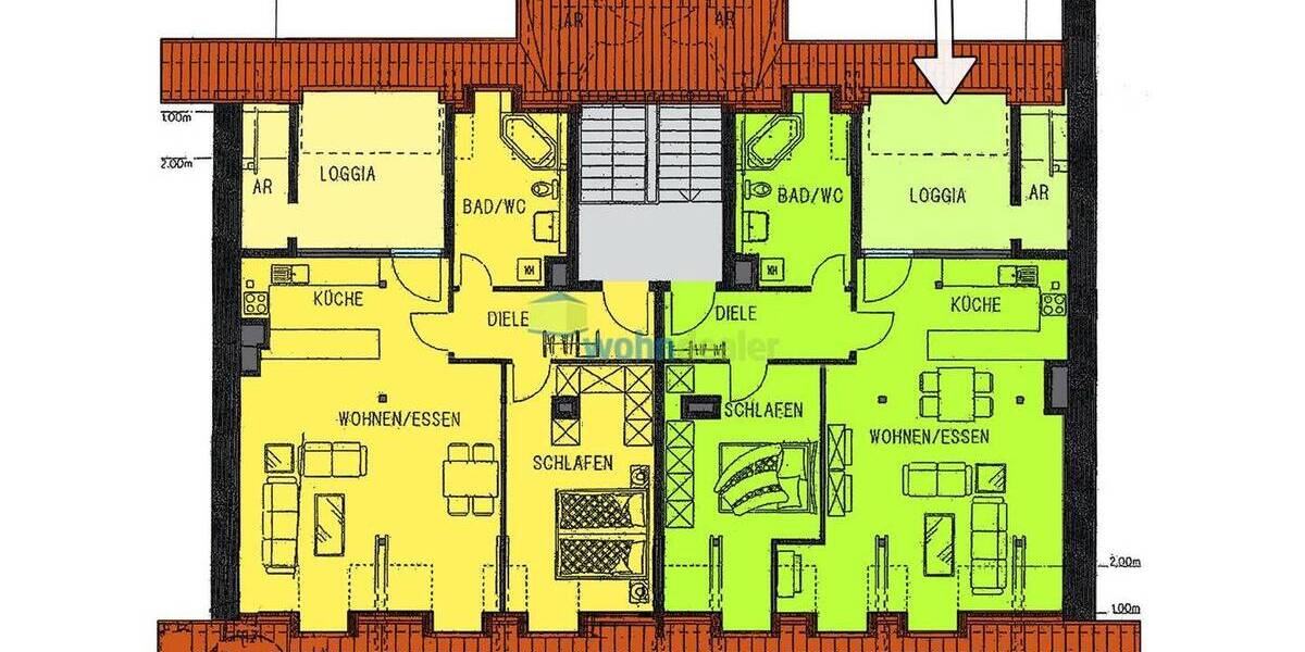 Etagenwohnung Leipzig Zentrum-Süd - 2 Zimmer, 80 m&sup2;, 290.000&euro; | Angebot:25707725