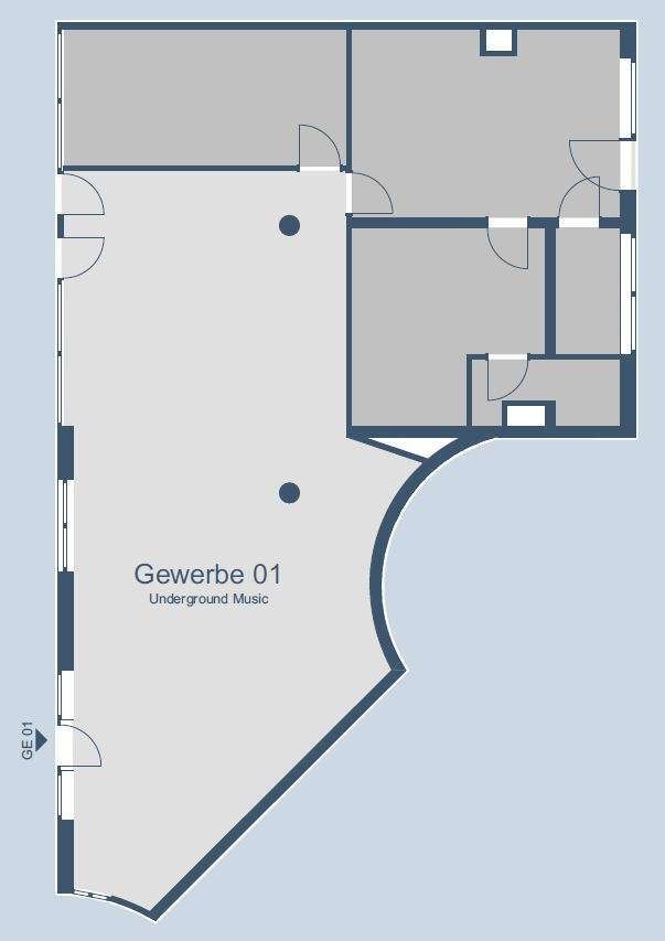 Großzügige Gewerbefläche nahe der Karl-Heine-Straße 4 zimmer