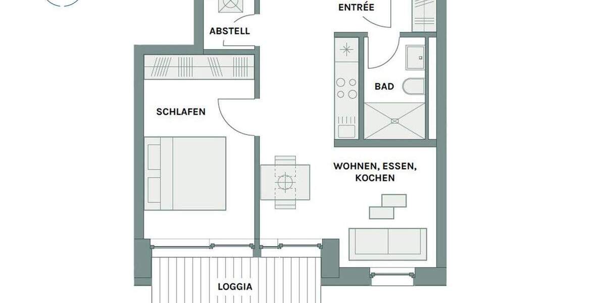 Etagenwohnung Leipzig Zentrum-Ost - 2 Zimmer, 43 m&sup2;, 240.000&euro; | Angebot:25684295