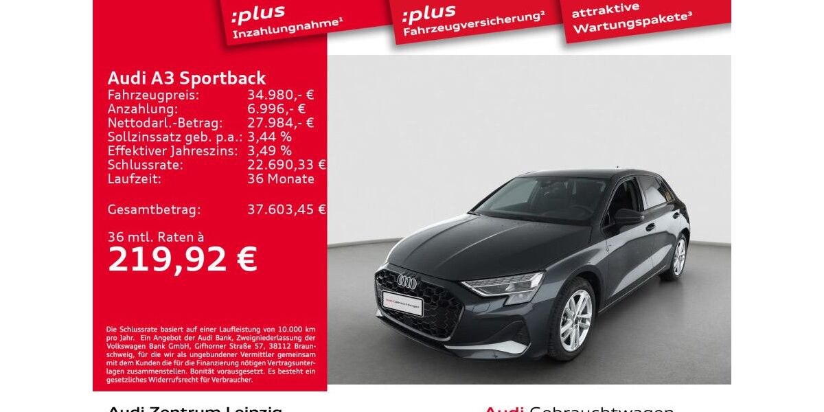 Audi A3 5.932 km 34.980 € Leipzig 04129