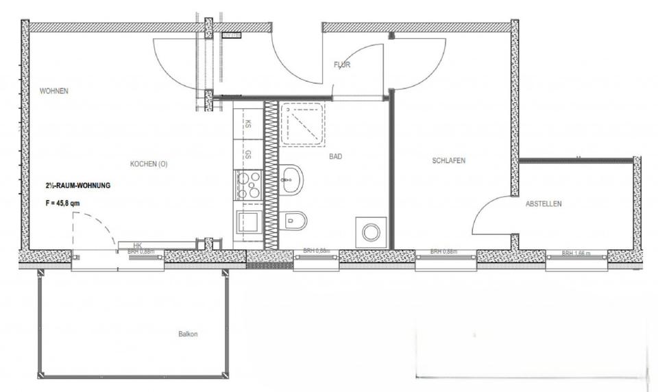 Etagenwohnung Wurzen - 2 Zimmer, 45 m&sup2;, 421&euro; | Angebot:25804800