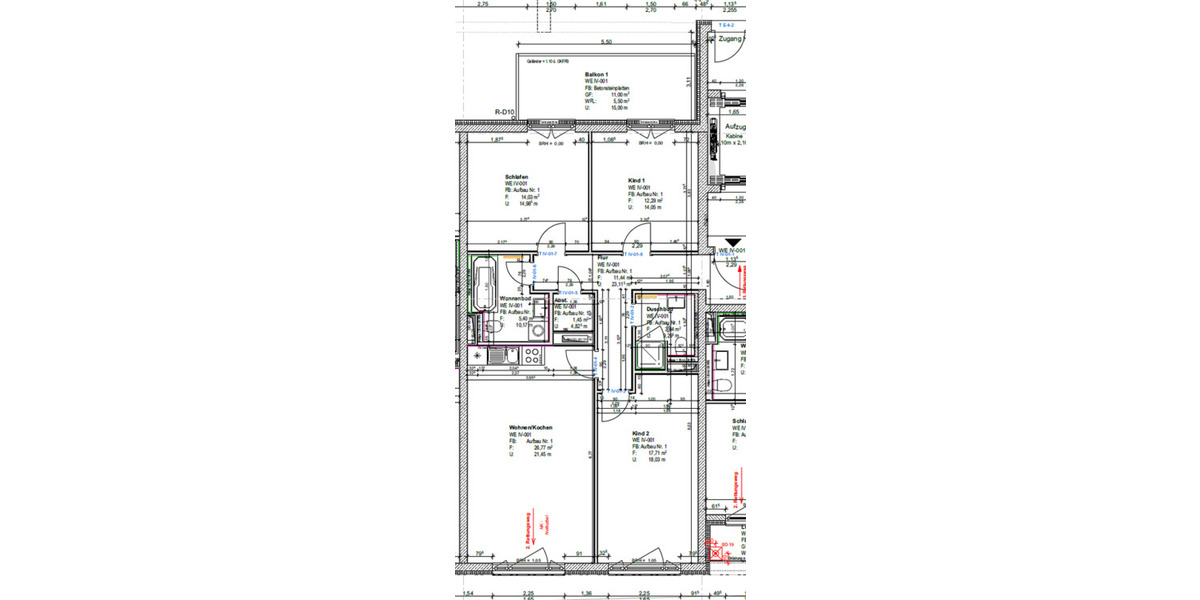 Etagenwohnung Leipzig Ost - 4 Zimmer, 100 m&sup2;, 1.175&euro; | Angebot:26393757