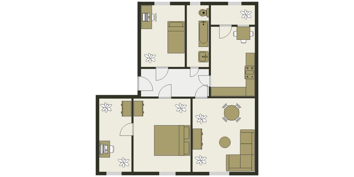Etagenwohnung Leipzig Mitte - 4 Zimmer, 91 m&sup2;, 320.000&euro; | Angebot:26913048