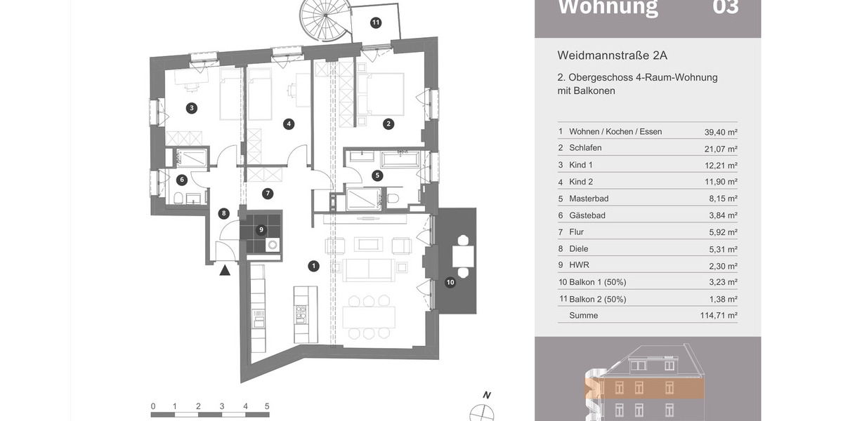 Etagenwohnung Leipzig Neustadt-Neuschönefeld - 4 Zimmer, 114 m&sup2;, 643.000&euro; | Angebot:26273762