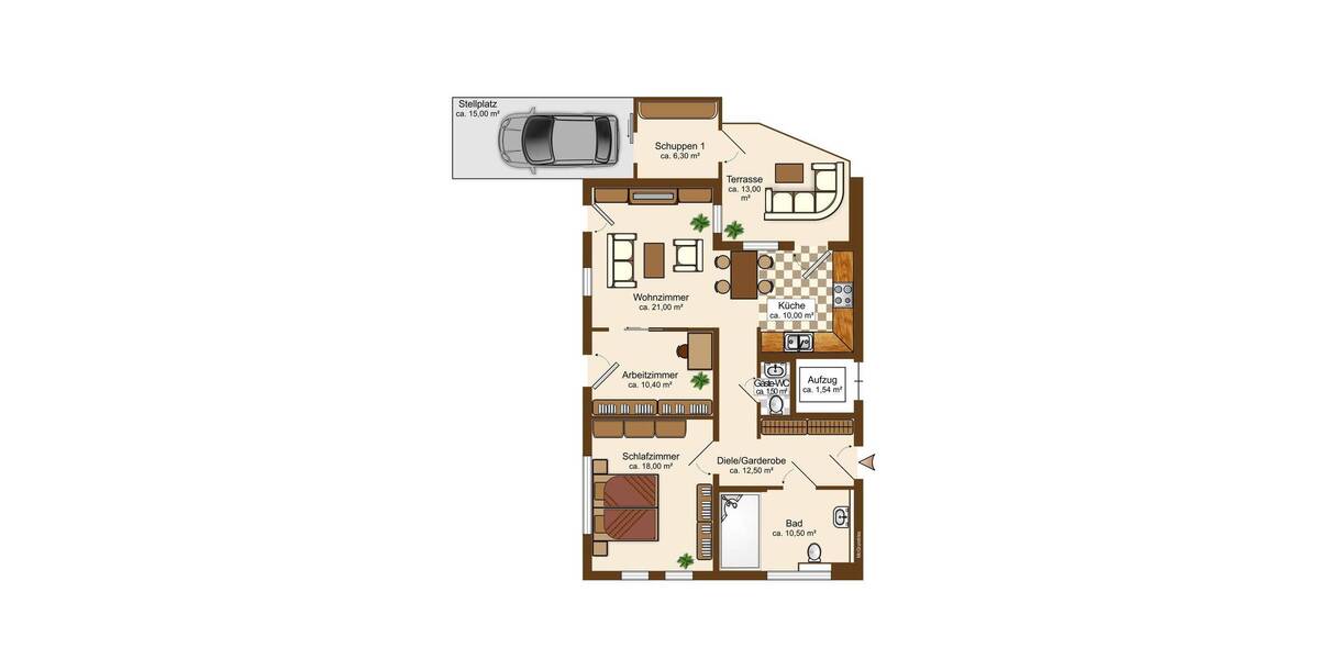 Etagenwohnung Leipzig Wiederitzsch - 3 Zimmer, 87 m&sup2;, 1.150&euro; | Angebot:26557837