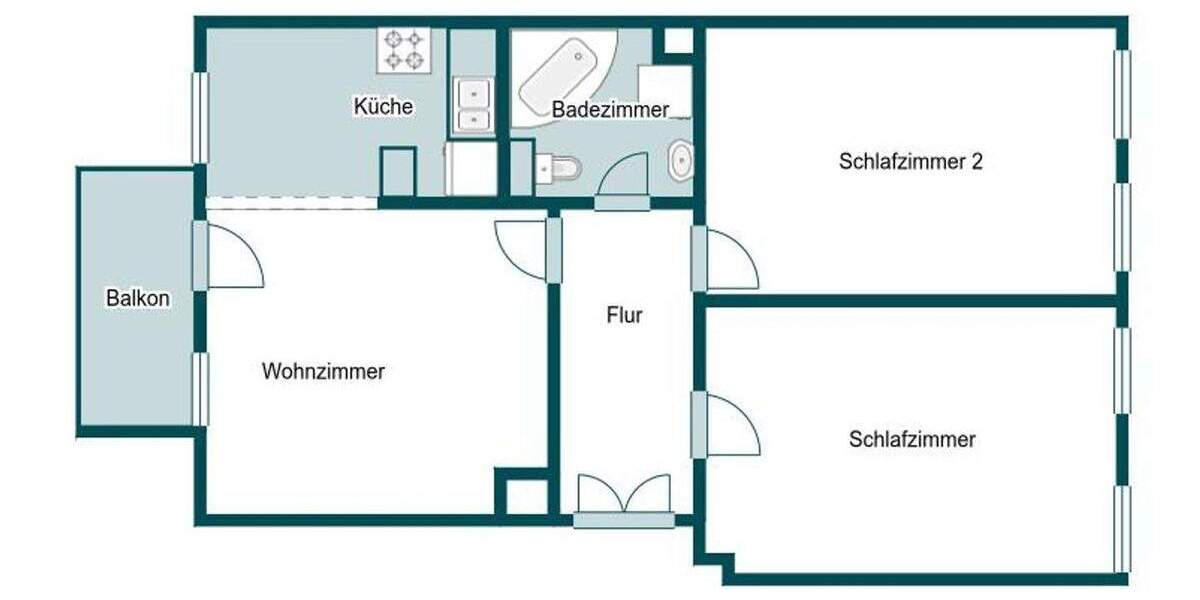 Etagenwohnung Leipzig Neustadt-Neuschönefeld - 3 Zimmer, 76 m&sup2;, 220.000&euro; | Angebot:25712103