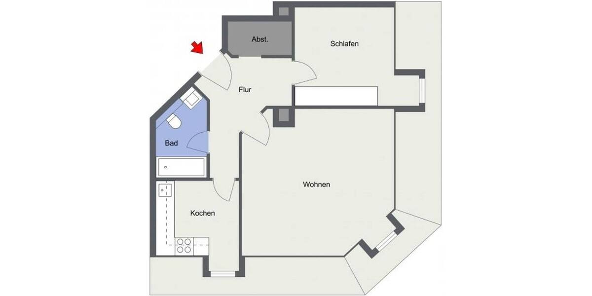 Etagenwohnung Markkleeberg Markkleeberg-West - 2 Zimmer, 51 m&sup2;, 578&euro; | Angebot:26389314