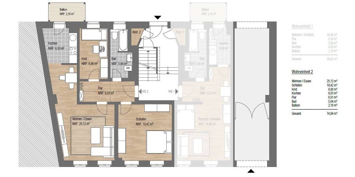Etagenwohnung Leipzig Volkmarsdorf - 3 Zimmer, 74 m&sup2;, 205.050&euro; | Angebot:25736467