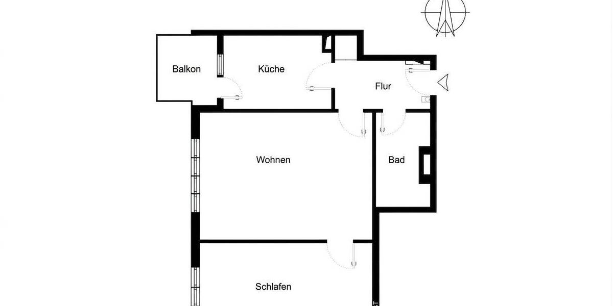 Etagenwohnung Leipzig Zentrum-Süd - 2 Zimmer, 54 m&sup2;, 195.000&euro; | Angebot:26229400