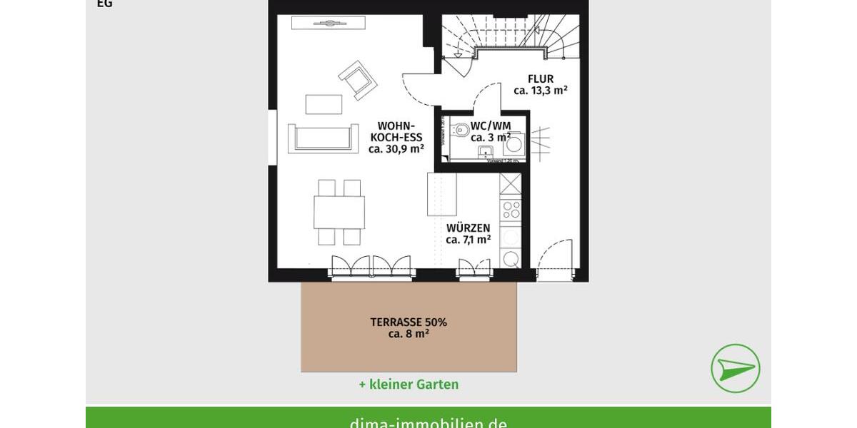 Maisonettenwohnung Leipzig Südwest - 4 Zimmer, 139 m&sup2;, 1.668&euro; | Angebot:26533084