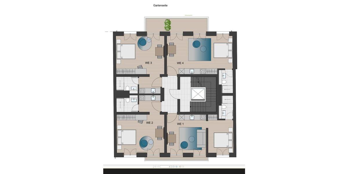 Etagenwohnung Leipzig Süd - 1 Zimmer, 35 m&sup2;, 600&euro; | Angebot:25991927
