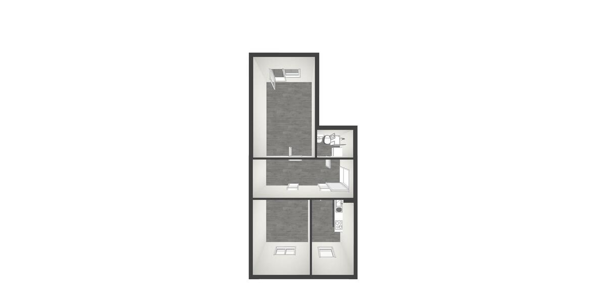 Etagenwohnung Leipzig Lausen-Grünau - 2 Zimmer, 61 m&sup2;, 458&euro; | Angebot:26523027