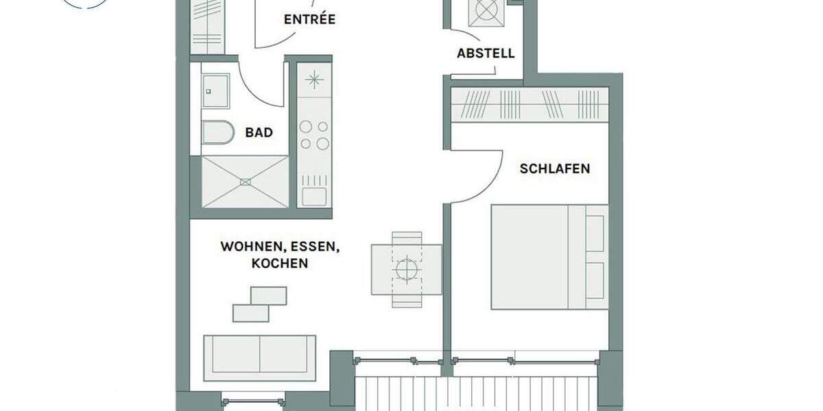 Etagenwohnung Leipzig Zentrum-Ost - 2 Zimmer, 44 m&sup2;, 240.000&euro; | Angebot:25684306