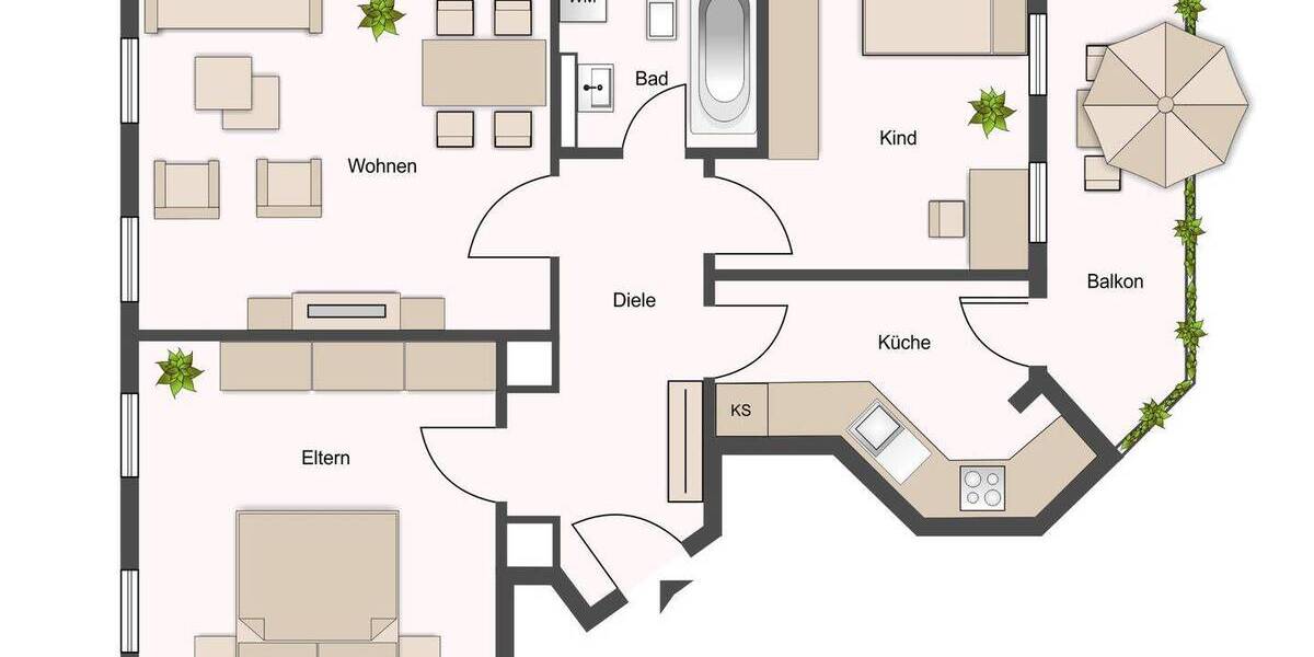 Etagenwohnung Leipzig Plagwitz - 3 Zimmer, 71 m&sup2;, 280.000&euro; | Angebot:26376917