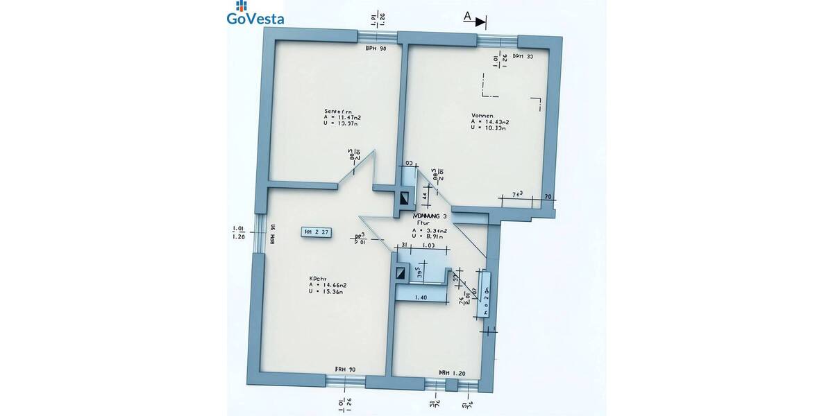 Etagenwohnung Markranstädt Kulkwitz - 2 Zimmer, 48 m&sup2;, 97.000&euro; | Angebot:26908054