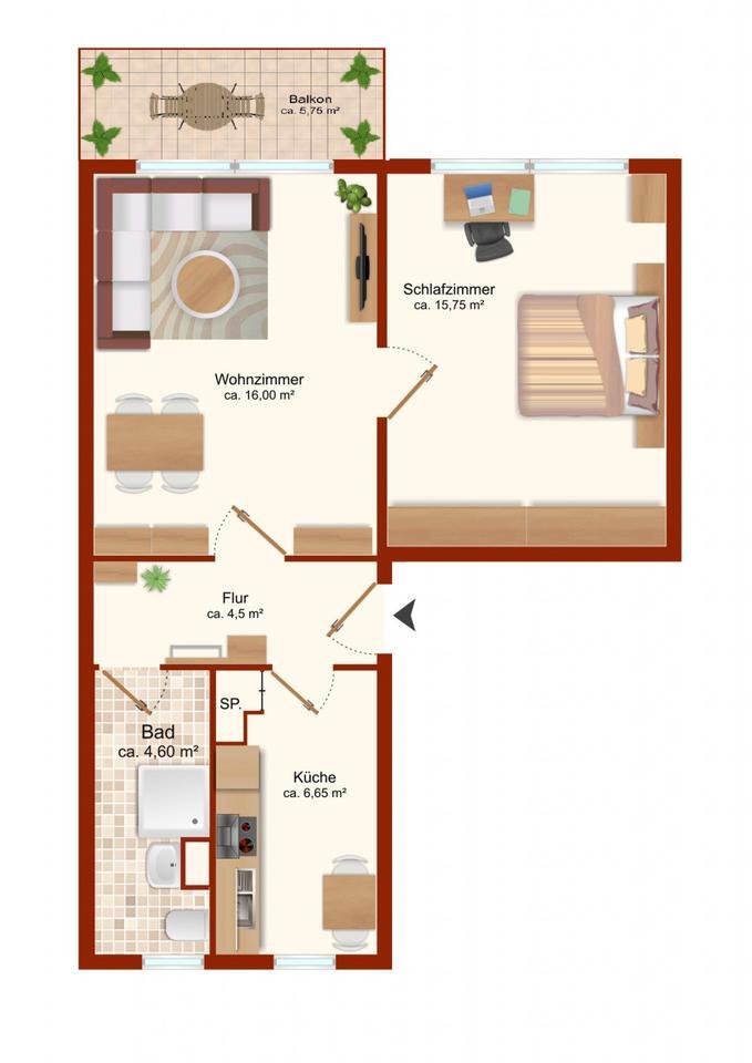 Altersgerechte Wohnung mit Dusche und Balkon! Erstbezug! zimmer