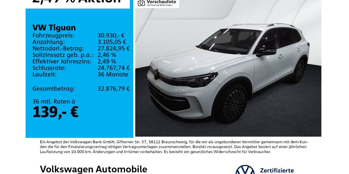 VW Tiguan 19.332 km 30.460 &euro; Leipzig 04178