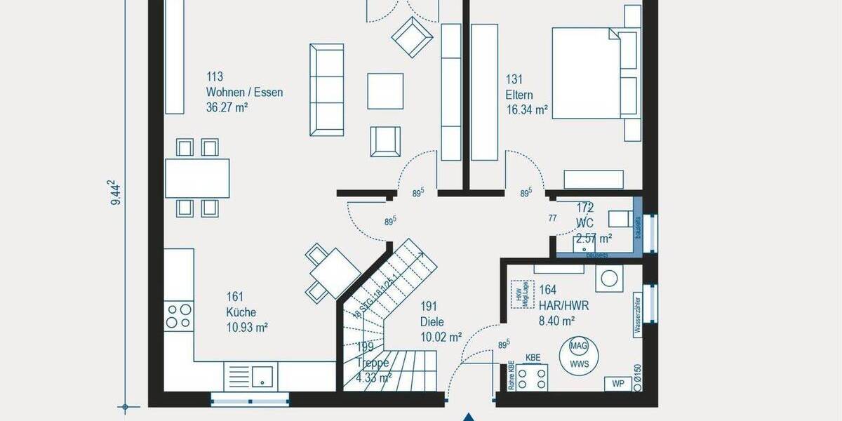 Einfamilienhaus Machern - 5 Zimmer, 171 m&sup2;, 467.500&euro; | Angebot:26258469