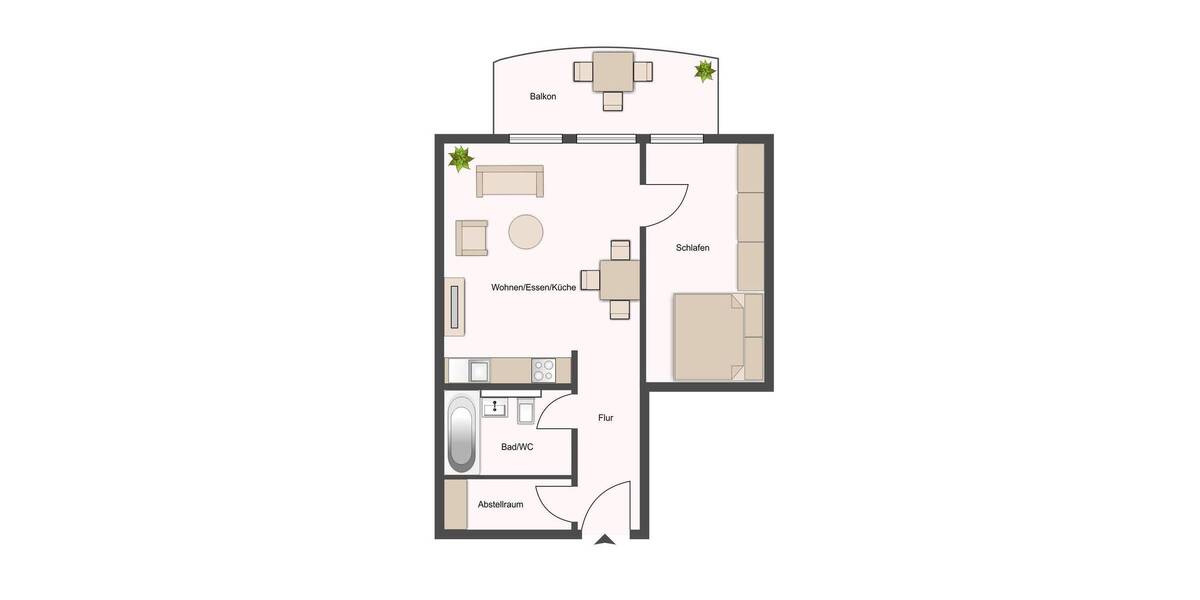 Etagenwohnung Leipzig Leutzsch - 2 Zimmer, 45 m&sup2;, 135.000&euro; | Angebot:25996322