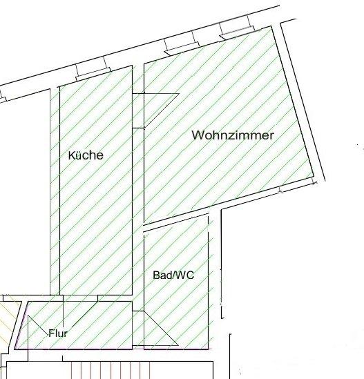 Hochparterre Schkeuditz - 1.5 Zimmer, 38 m&sup2;, 399&euro; | Angebot:26591369