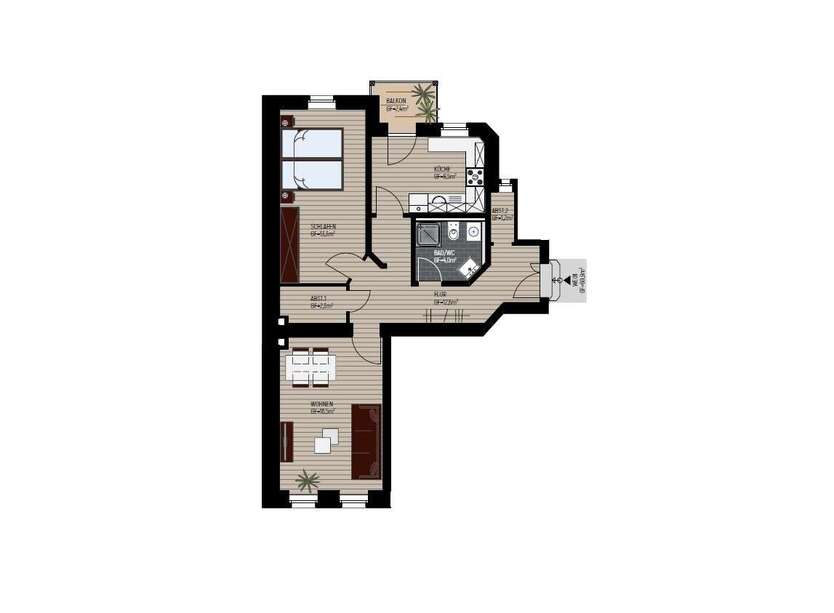 Leerstand *** leere 2 Raumwohnung *** sofort bezugsfertig 2 zimmer