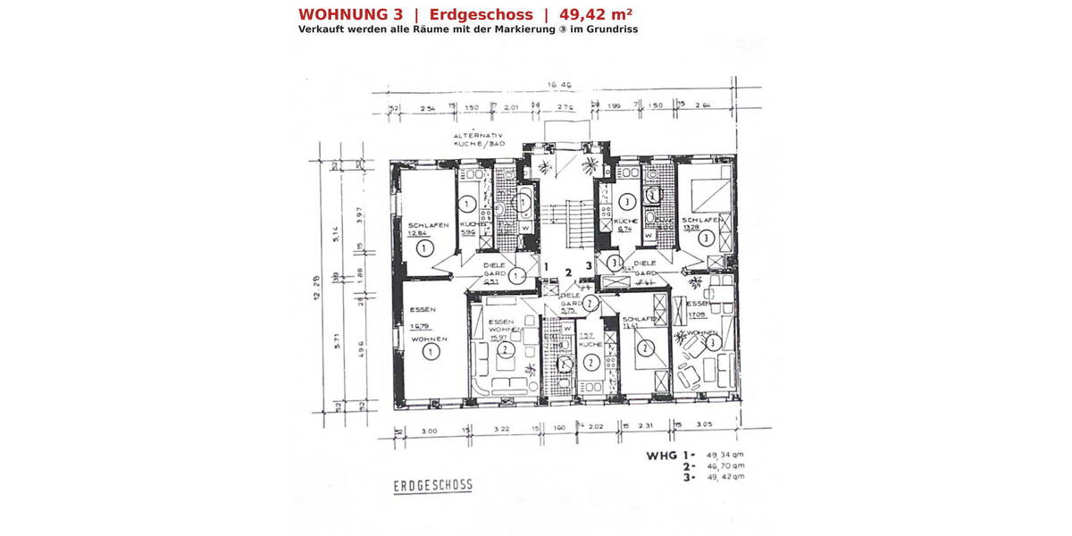 Etagenwohnung Leipzig Plagwitz - 2 Zimmer, 50 m&sup2;, 134.900&euro; | Angebot:26450576