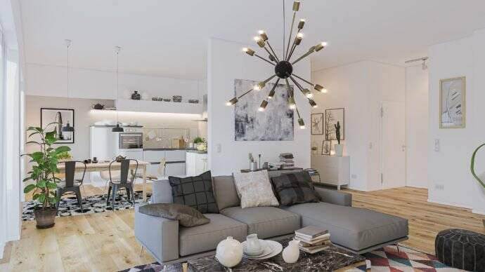 Etagenwohnung Leipzig Leutzsch - 3 Zimmer, 104 m&sup2;, 1.048.950&euro; | Angebot:25685619