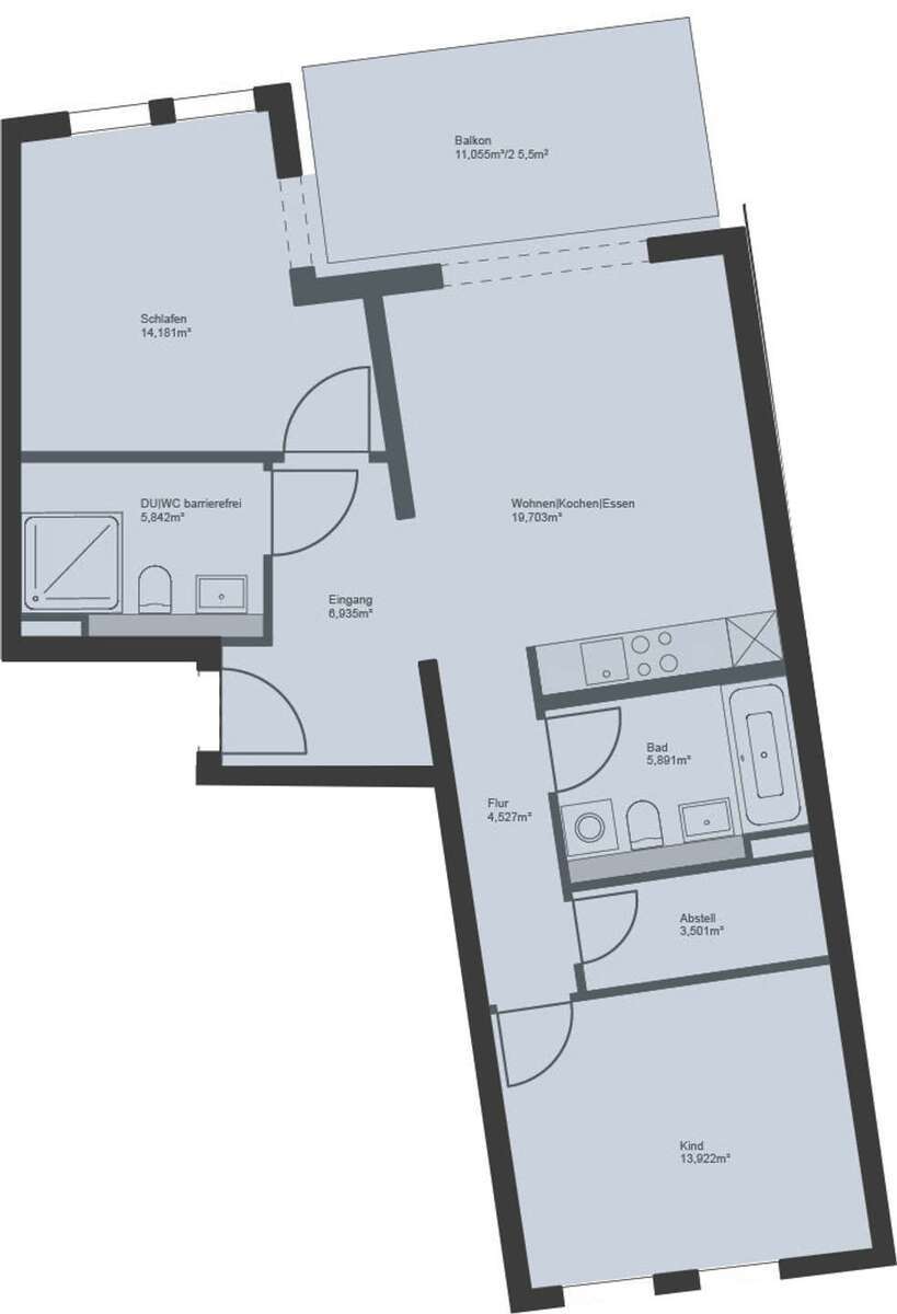 Modernes Wohnen nahe dem Güntz-Park – 3 Zimmer mit Balkon 3 zimmer
