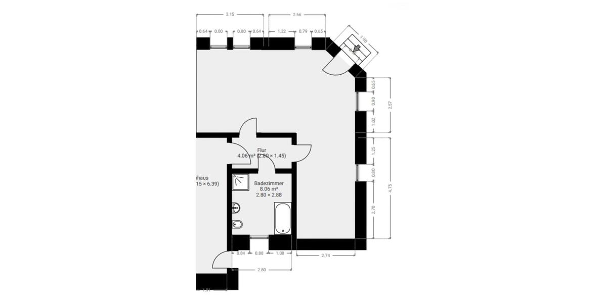 Erdgeschoßwohnung Leipzig Altwest - 1.5 Zimmer, 53 m&sup2;, 570&euro; | Angebot:25639186