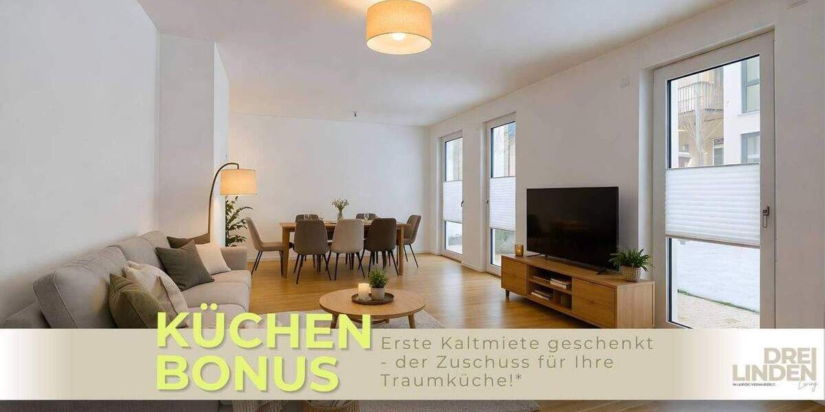 Terrassenwohnung Leipzig Altlindenau - 2 Zimmer, 95 m&sup2;, 1.199&euro; | Angebot:25970044