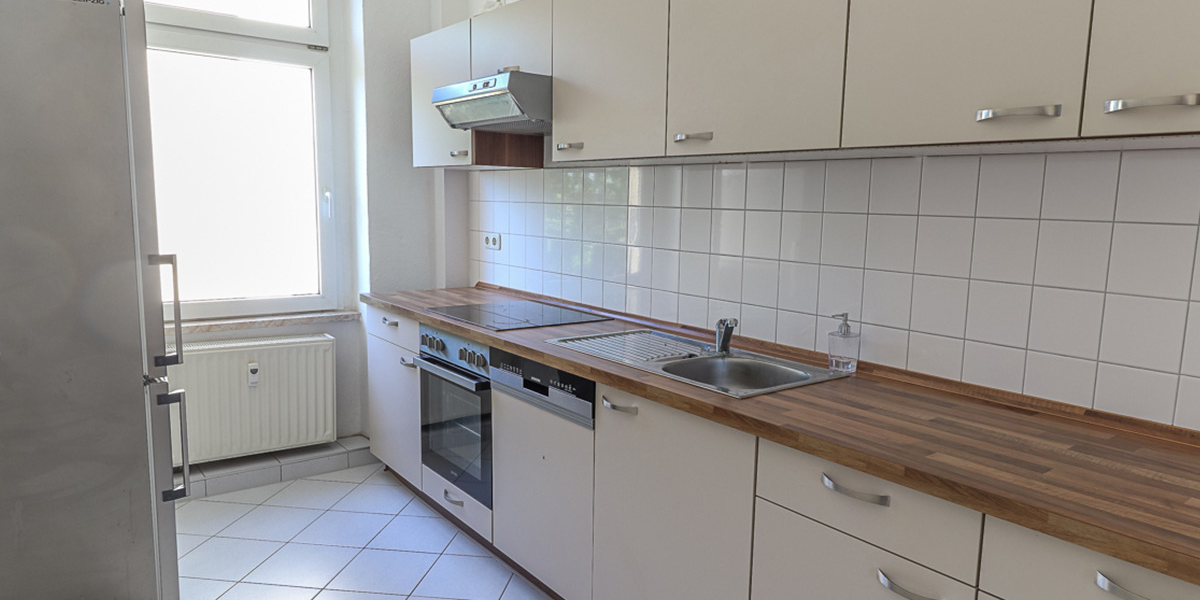 LEIPZIG-MÖCKERN + 3 RAUM WOHNUNG MIT EINBAUKÜCHE + 3.OG + AB SOFORT FREI - Etagenwohnung Leipzig-Möckern Möckern | Angebot:26365452