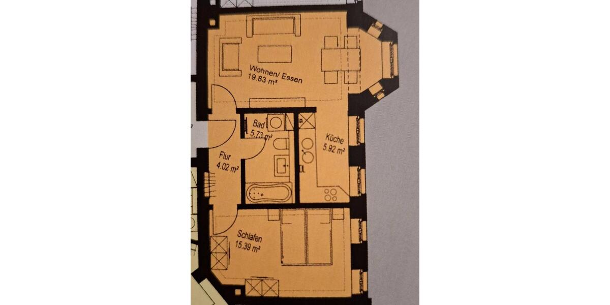 Erdgeschoßwohnung Leipzig Mitte - 2 Zimmer, 51 m&sup2;, 170.000&euro; | Angebot:26486953