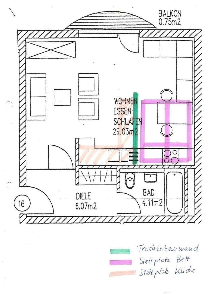 Moderne Single-Wohnung als Kapitalanlage 1 zimmer