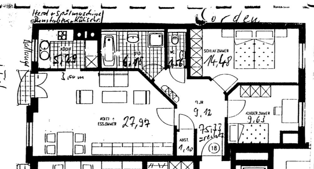 Vermietete Wohnung in Gohlis, mit Fahrstuhl